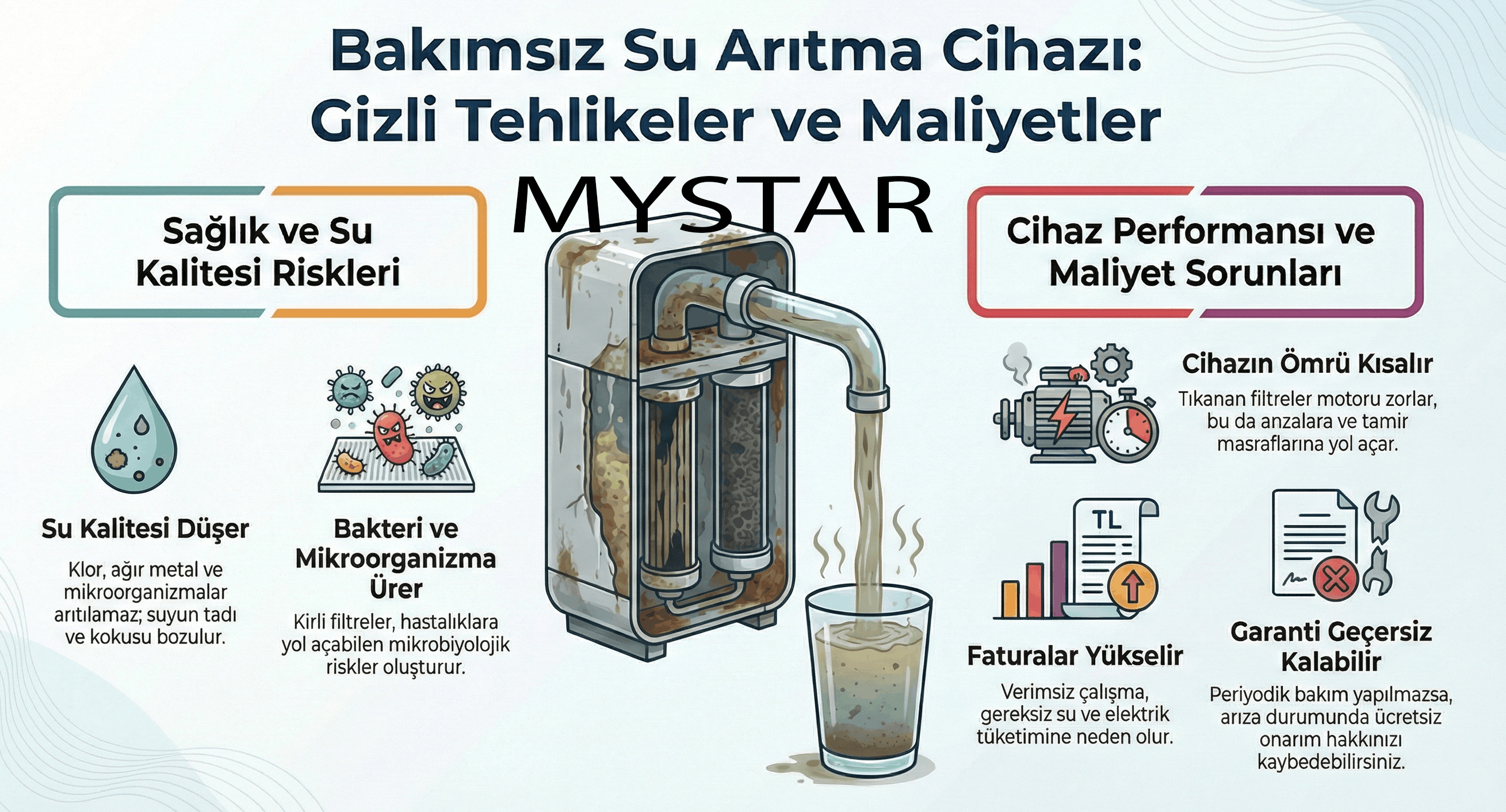 Bakımı yapılmayan su arıtma cihazı
